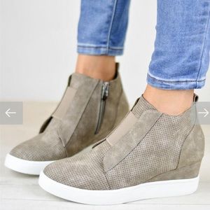 Wedge Taupe Sneaker Bootie